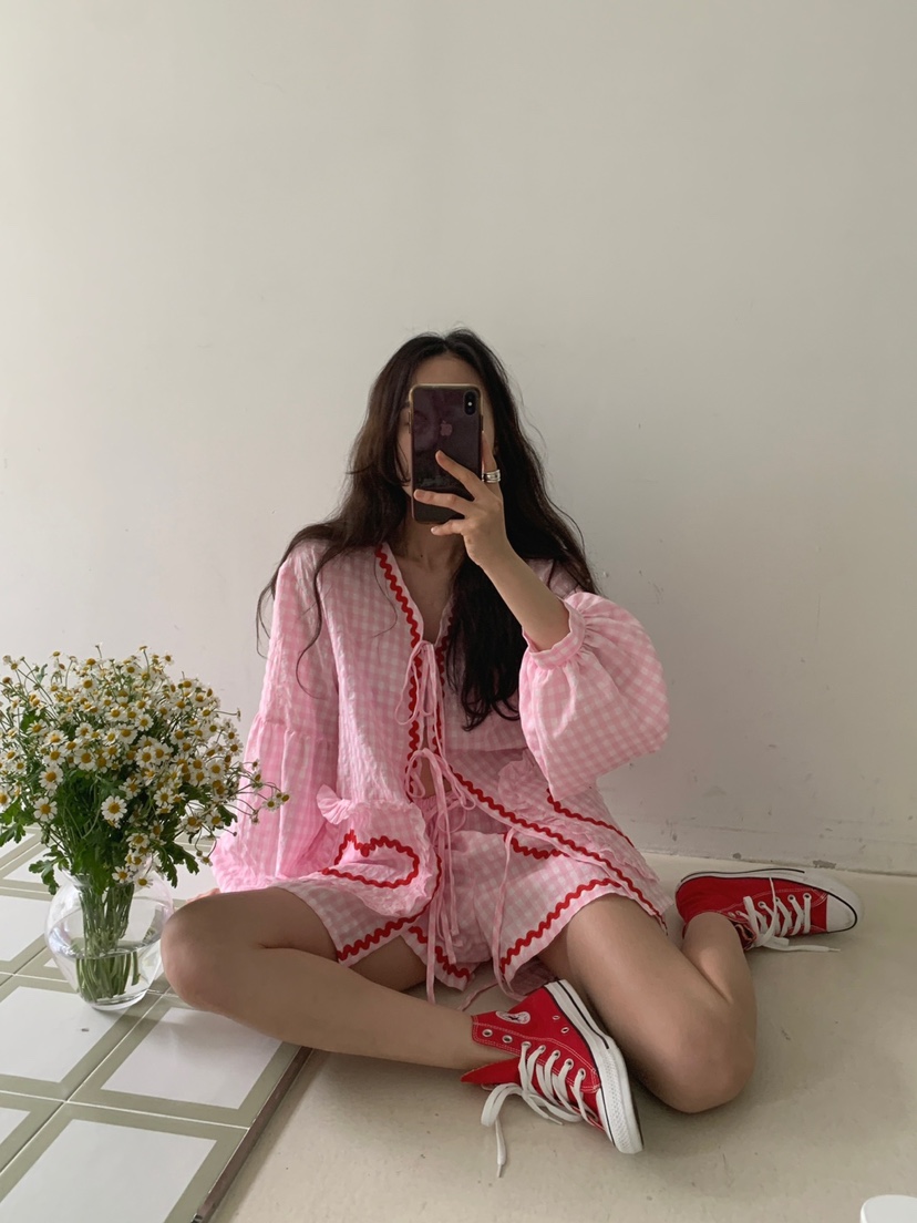 JKICHI直郵韓國代購女裝新品職業休閑時尚熱賣真品襯衫蕾絲衫EDIT襯衫/蕾絲衫