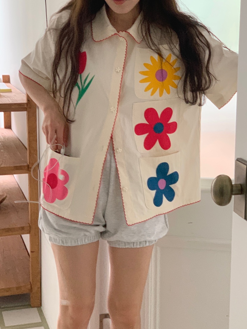JKICHI直郵韓國代購女裝新品時尚人氣推薦休閑熱賣襯衫蕾絲衫EDIT襯衫/蕾絲衫