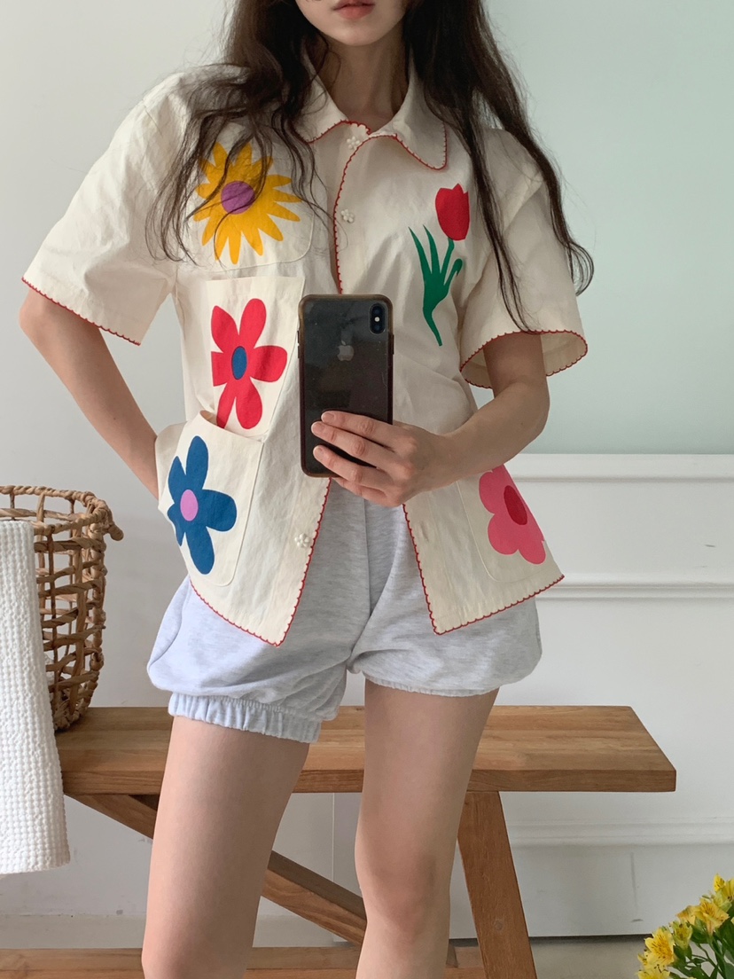 JKICHI直郵韓國代購女裝新品時尚人氣推薦休閑熱賣襯衫蕾絲衫EDIT襯衫/蕾絲衫