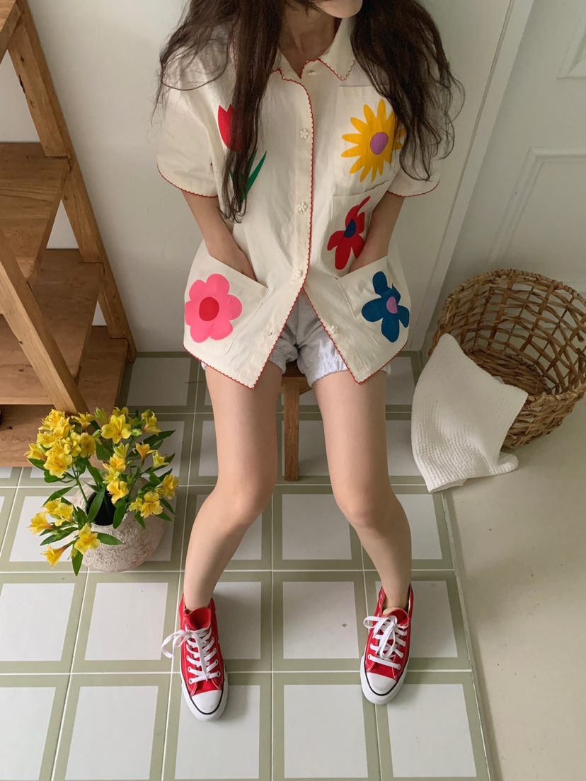 JKICHI直郵韓國代購女裝新品時尚人氣推薦休閑熱賣襯衫蕾絲衫EDIT襯衫/蕾絲衫