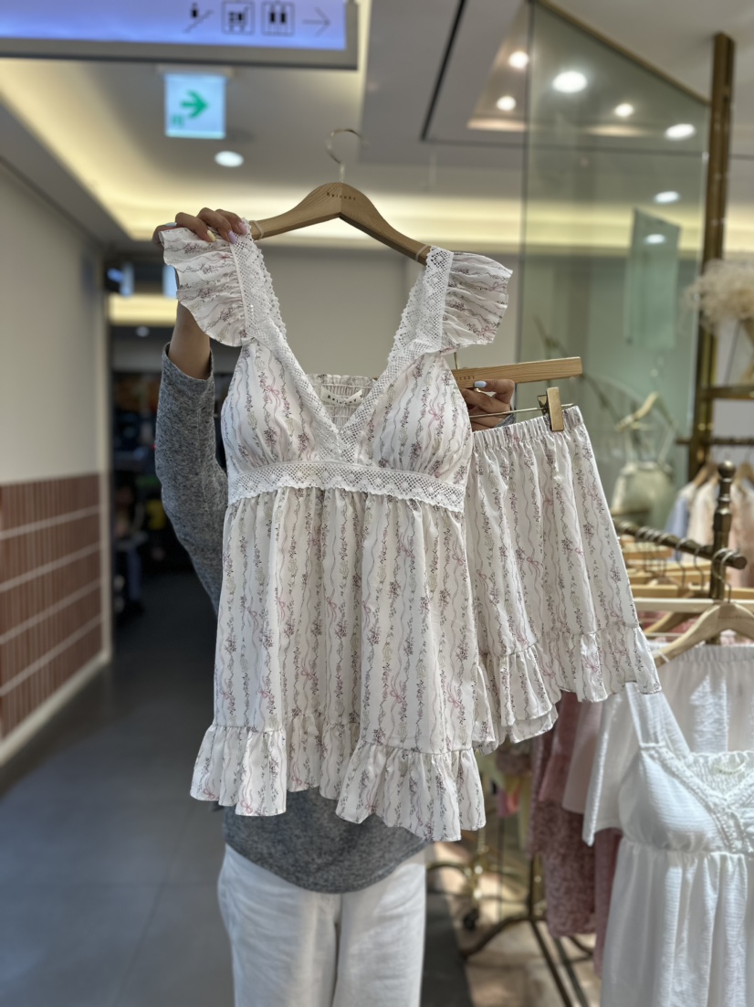 LA LINGERIE-P韓國直郵東大門代購女裝新品職業24春夏睡衣LA LINGERIE睡衣圖色2