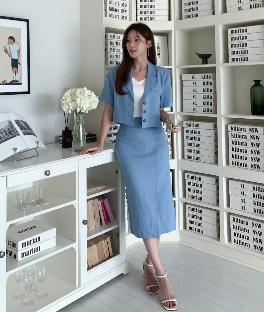 MARFA-말파-T韓國直郵女裝新品24春夏休閑職業推薦套裝MARFA-T套裝