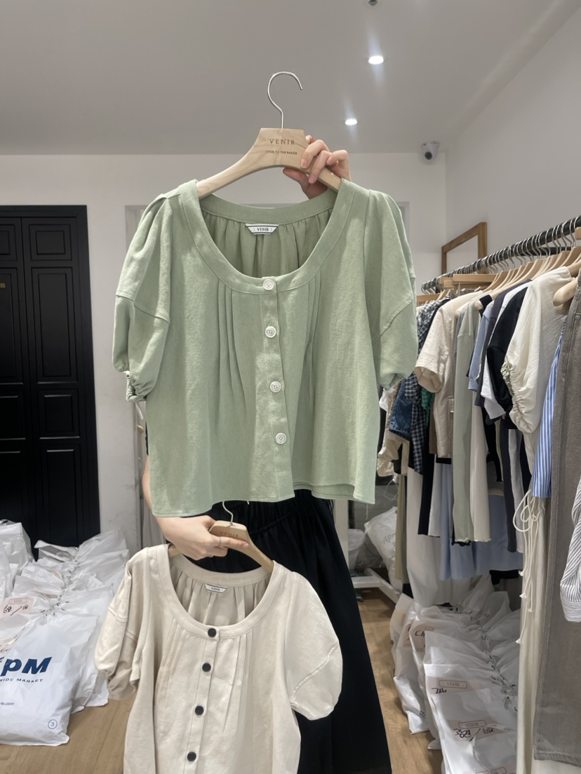 VENIR韓國直郵東大門代購女裝新品職業休閑熱賣推薦襯衫蕾絲衫VENIR-a襯衫/蕾絲衫圖色2
