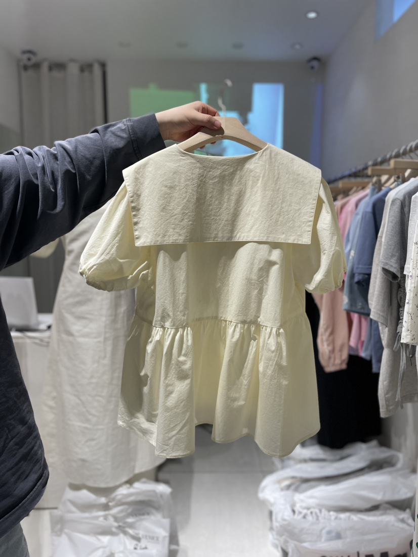 VENICE韓國直郵女裝新品推薦熱賣休閑真品24春夏襯衫蕾絲衫VENICE襯衫/蕾絲衫
