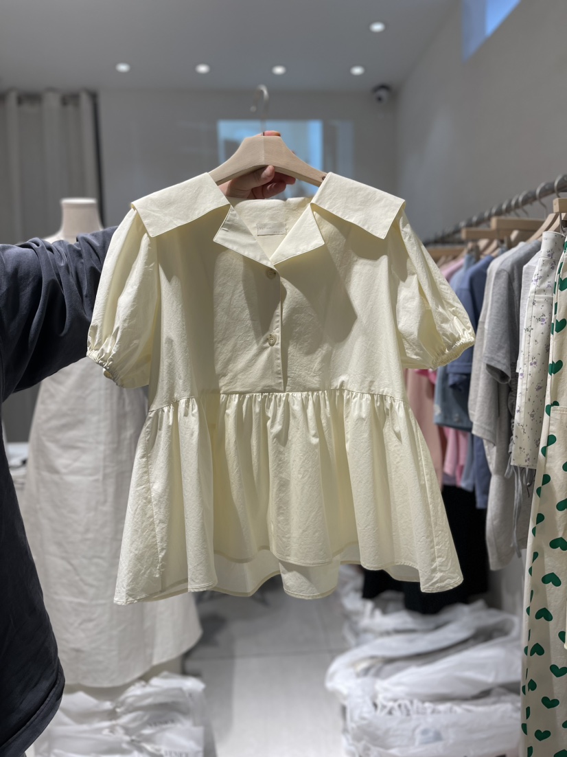 VENICE韓國直郵女裝新品推薦熱賣休閑真品24春夏襯衫蕾絲衫VENICE襯衫/蕾絲衫圖色2