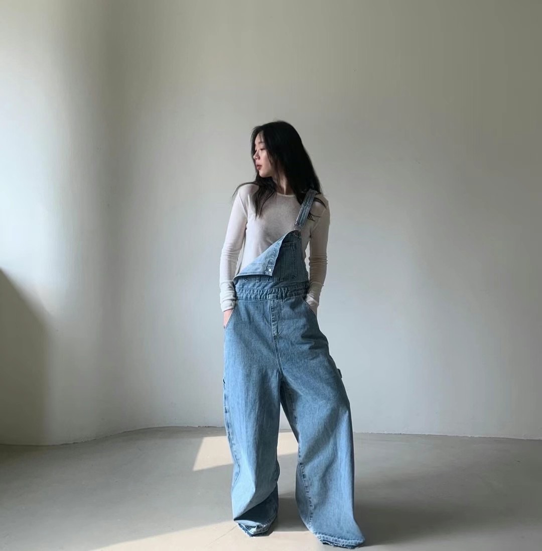 COCOON-코쿤-T韓國直郵東大門代購女裝新款推薦休閑背帶褲COCOON背帶褲