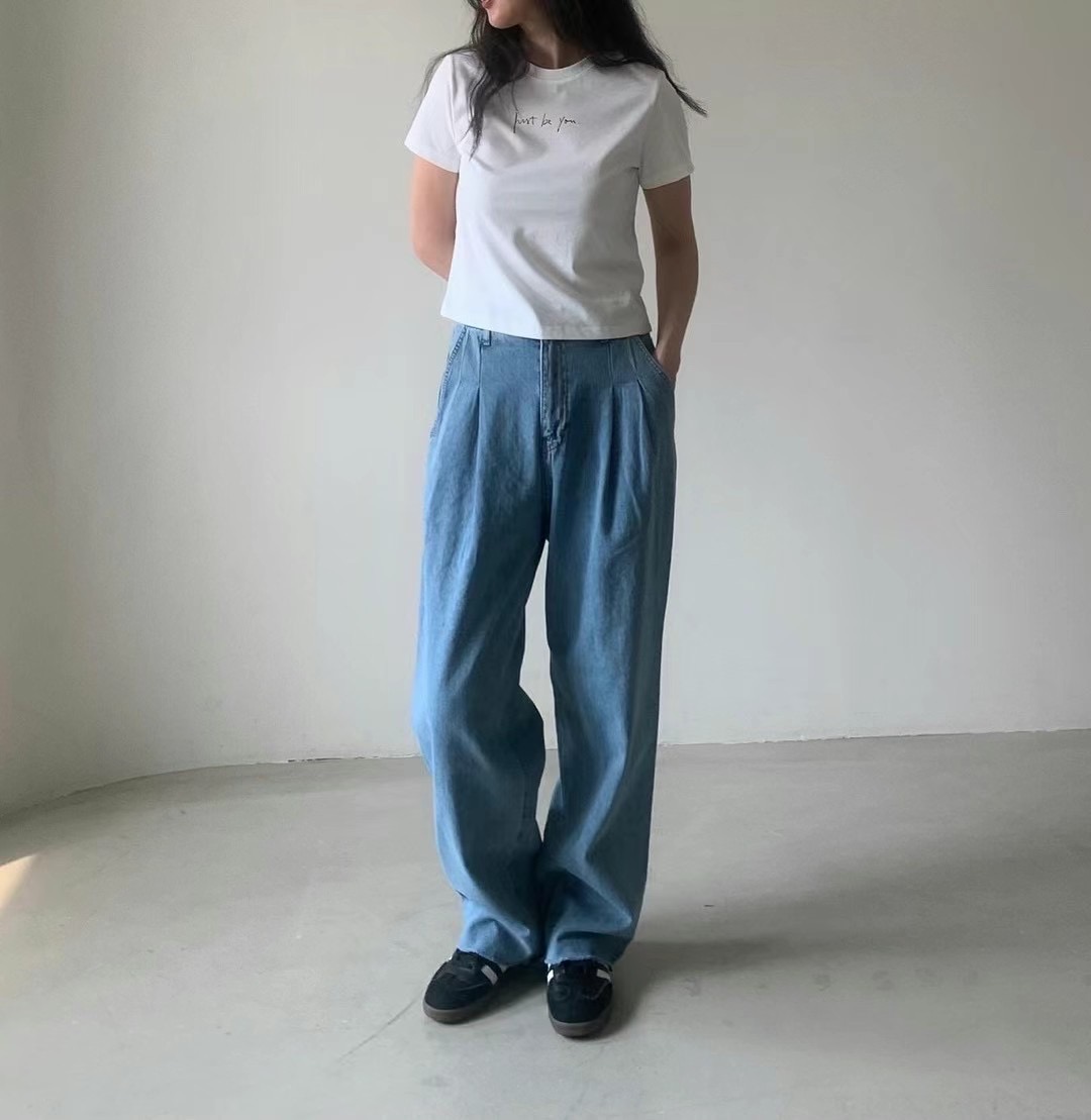 COCOON-코쿤-T韓國直郵東大門代購女士新款24春夏牛仔褲COCOON牛仔褲