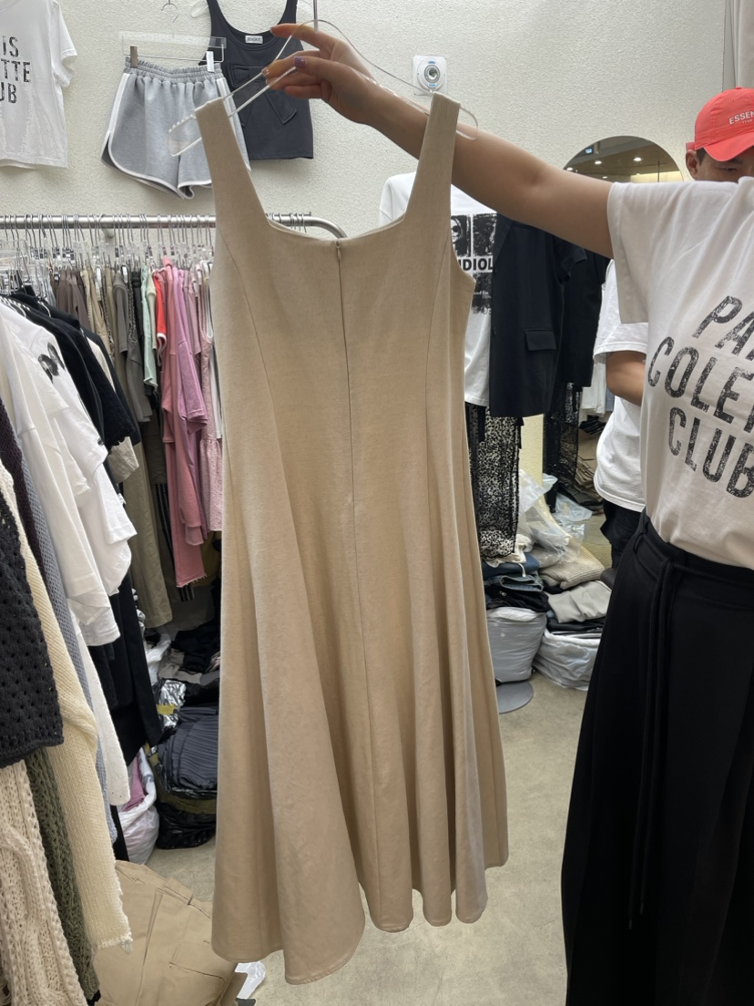 MAGOT韓國直郵東大門代購女士新品推薦真品時尚休閑連衣裙亞麻IIIΛGOT/MAGOT連衣裙