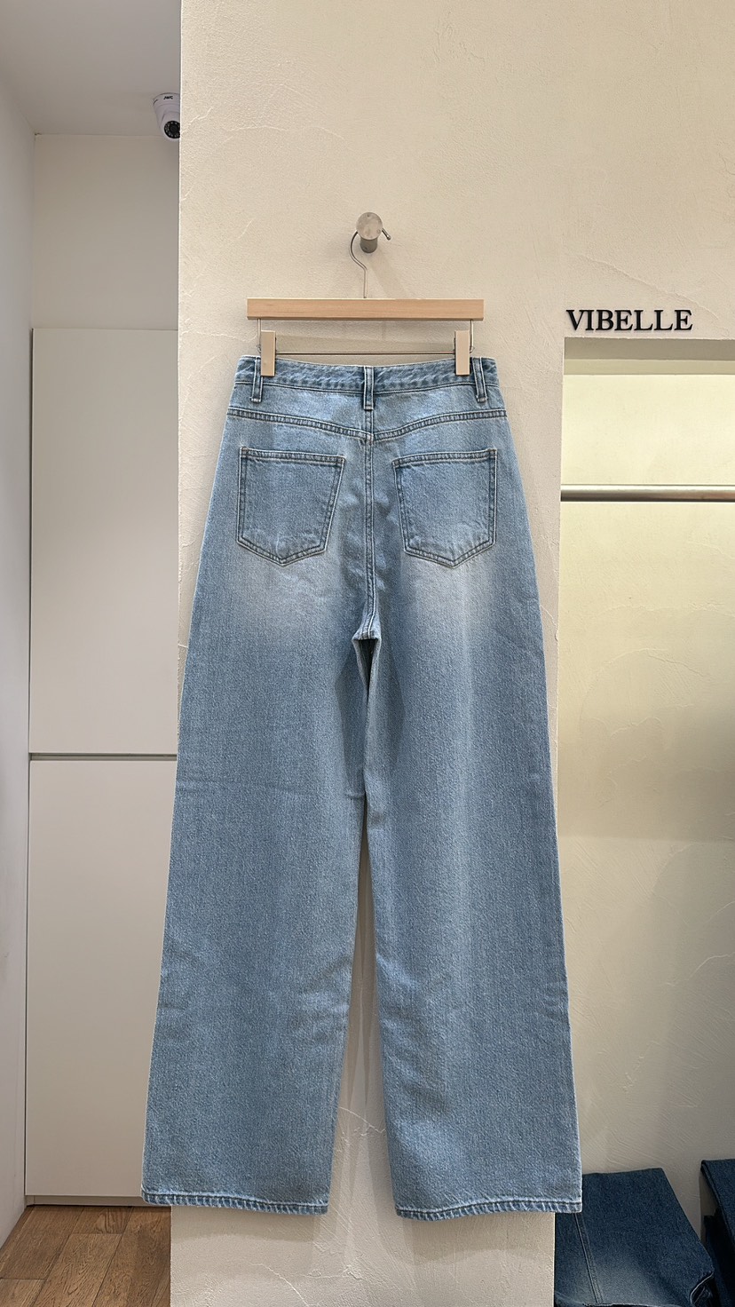Vibelle韓國直郵女裝新款職業人氣24春夏時尚牛仔褲牛仔布VIBELLE牛仔褲