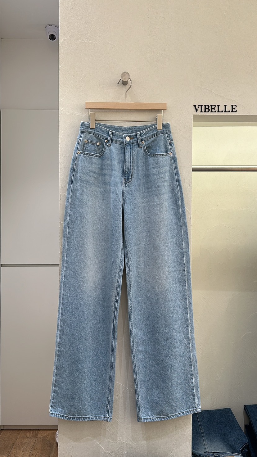 Vibelle韓國直郵女裝新款職業人氣24春夏時尚牛仔褲牛仔布VIBELLE牛仔褲