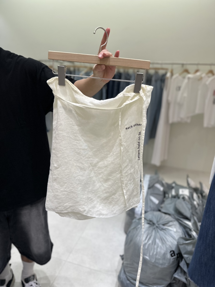 ws@rm/WA SHING ROOM韓國直郵女裝新款時尚24春夏短裙亞麻ARTISANAL短裙