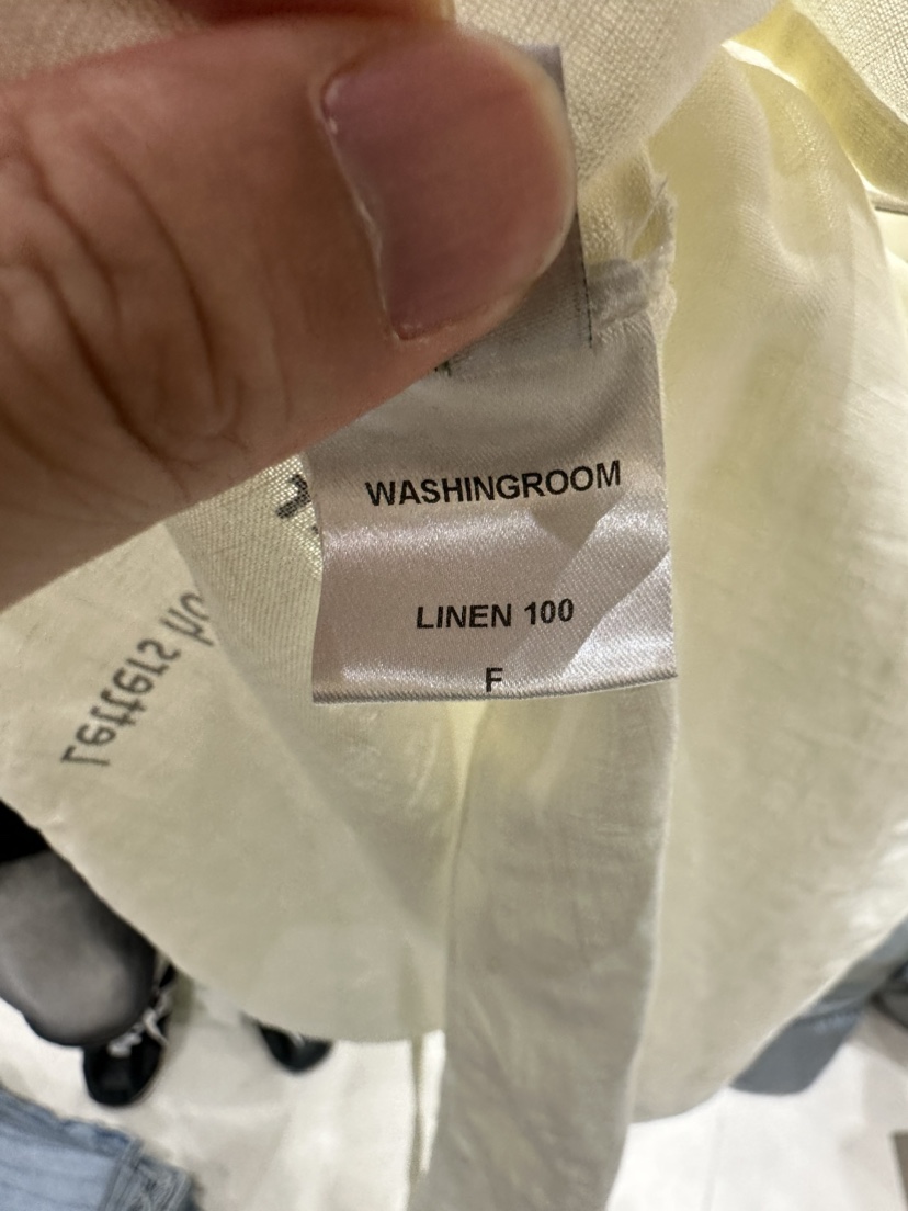 ws@rm/WA SHING ROOM韓國直郵女裝新款時尚24春夏短裙亞麻ARTISANAL短裙