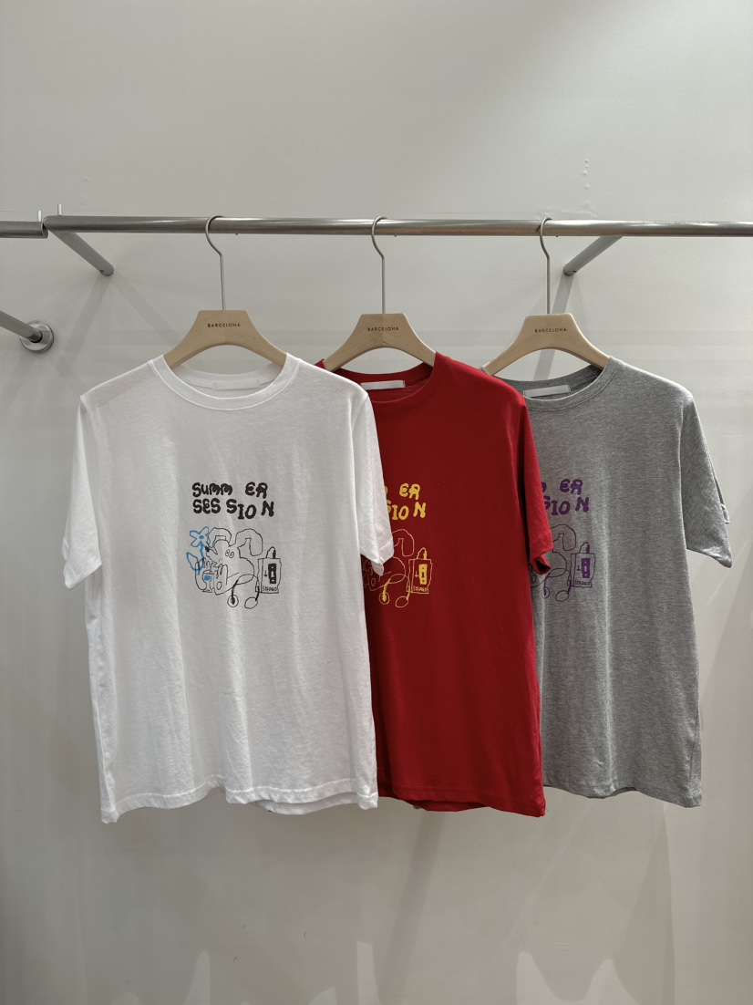 BARCE LONA直郵韓國代購女裝新款時尚人氣24春夏真品T恤NOON_DT恤
