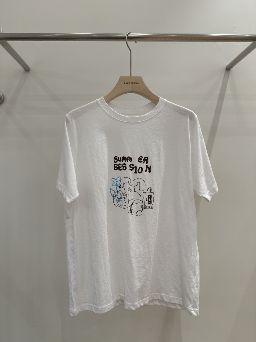 BARCE LONA直郵韓國代購女裝新款時尚人氣24春夏真品T恤NOON_DT恤圖色1