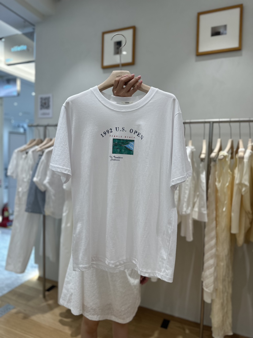 VILLETTE/REFORM韓國直郵女裝新品推薦時尚熱賣職業真品T恤CREAM-PT恤圖色1