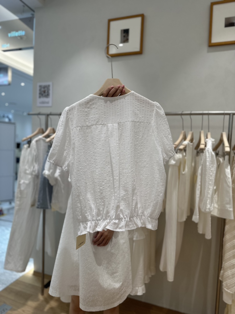 VILLETTE/REFORM直郵韓國代購女裝新品真品推薦襯衫蕾絲衫CREAM-P襯衫/蕾絲衫