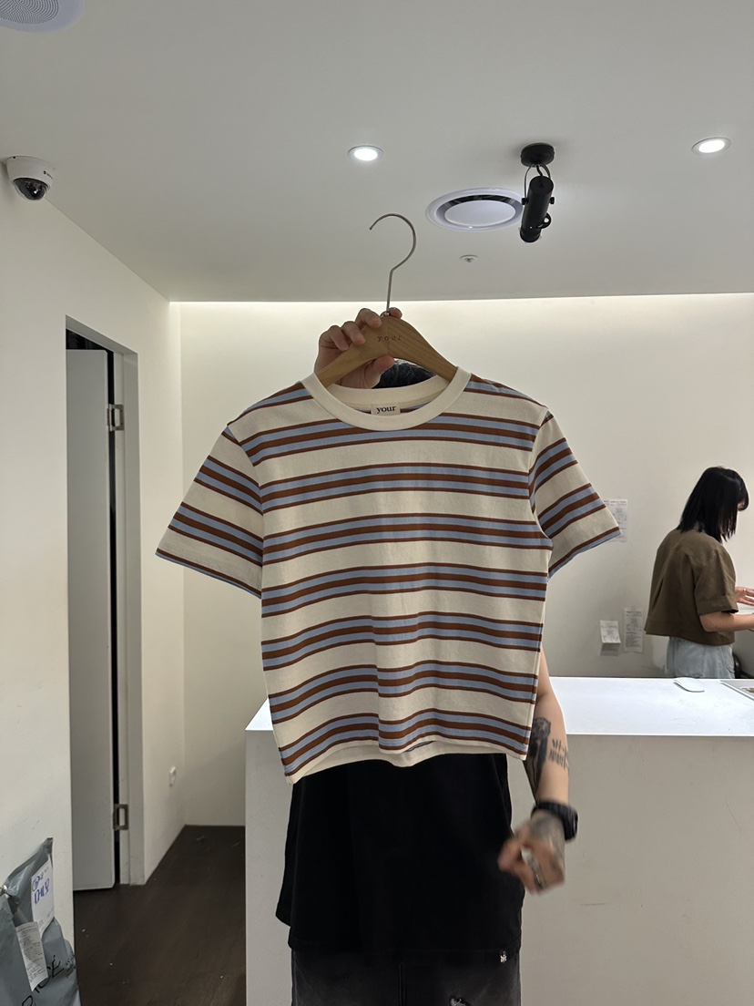 YOUR-P韓國直郵東大門代購女裝新款休閑時尚人氣24春夏T恤YOUR-PT恤圖色1