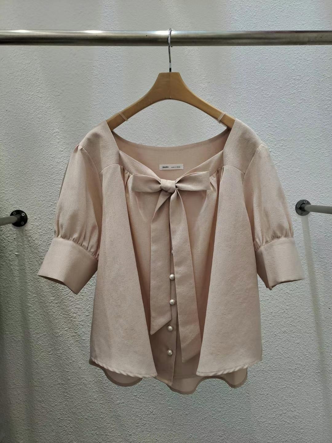 HARA韓國直郵東大門代購女裝新品職業24春夏人氣襯衫蕾絲衫HARA襯衫/蕾絲衫