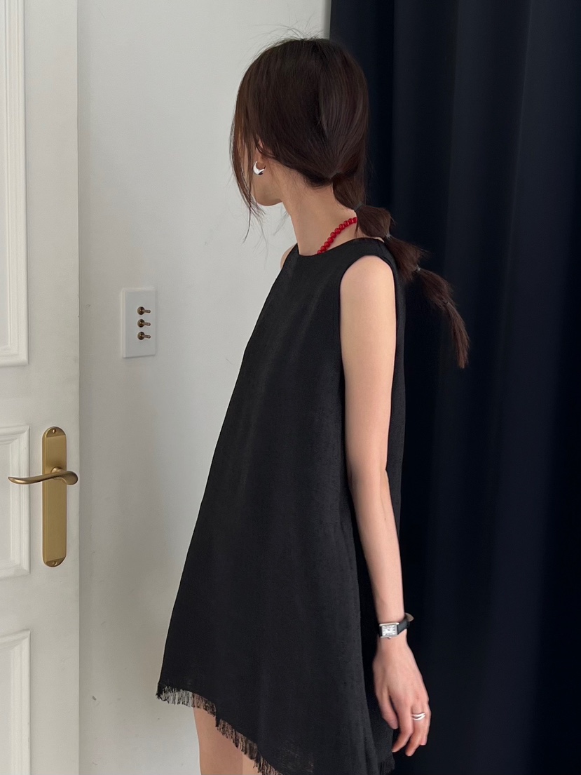 ME MO直郵韓國代購女裝新款人氣職業真品24春夏連衣裙流蘇ME MO連衣裙