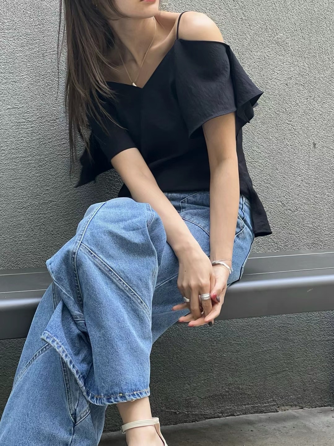 ONDA韓國直郵東大門實拍女裝新品時尚人氣24春夏襯衫蕾絲衫ONDA襯衫/蕾絲衫