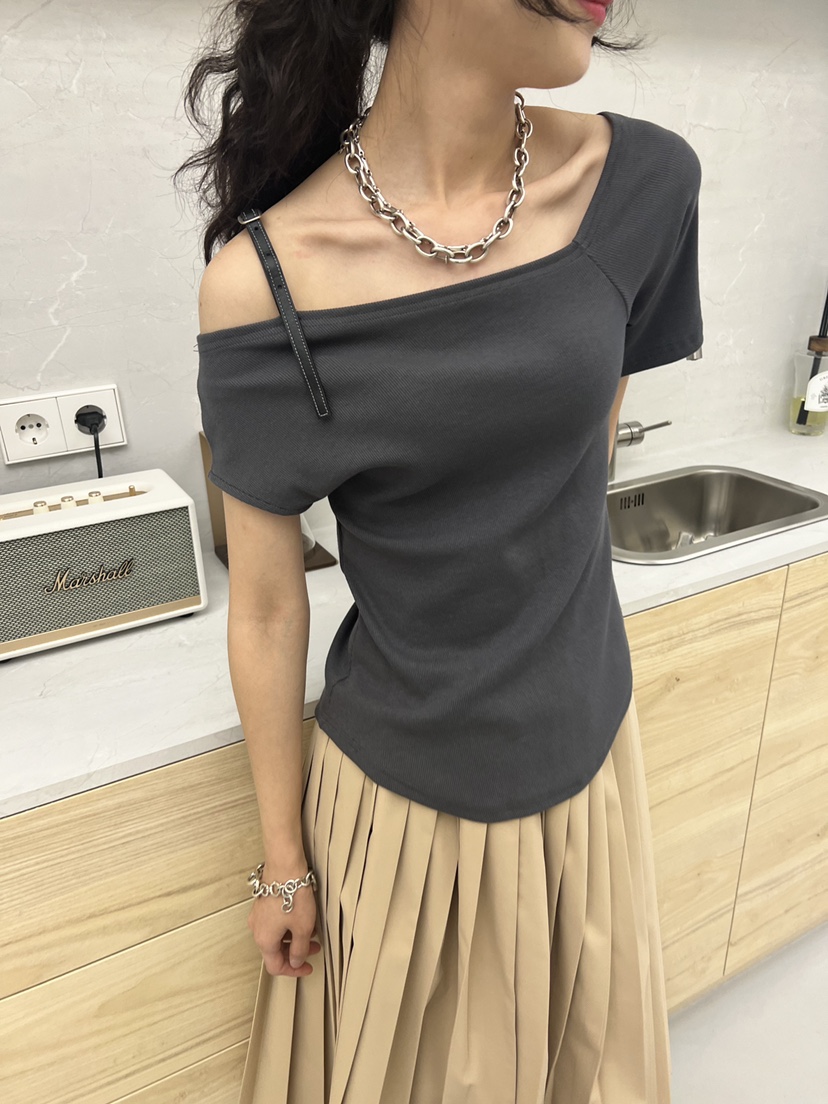 GINGER韓國直郵女裝新品職業時尚推薦熱賣24春夏休閑真品T恤COCOMATONT恤