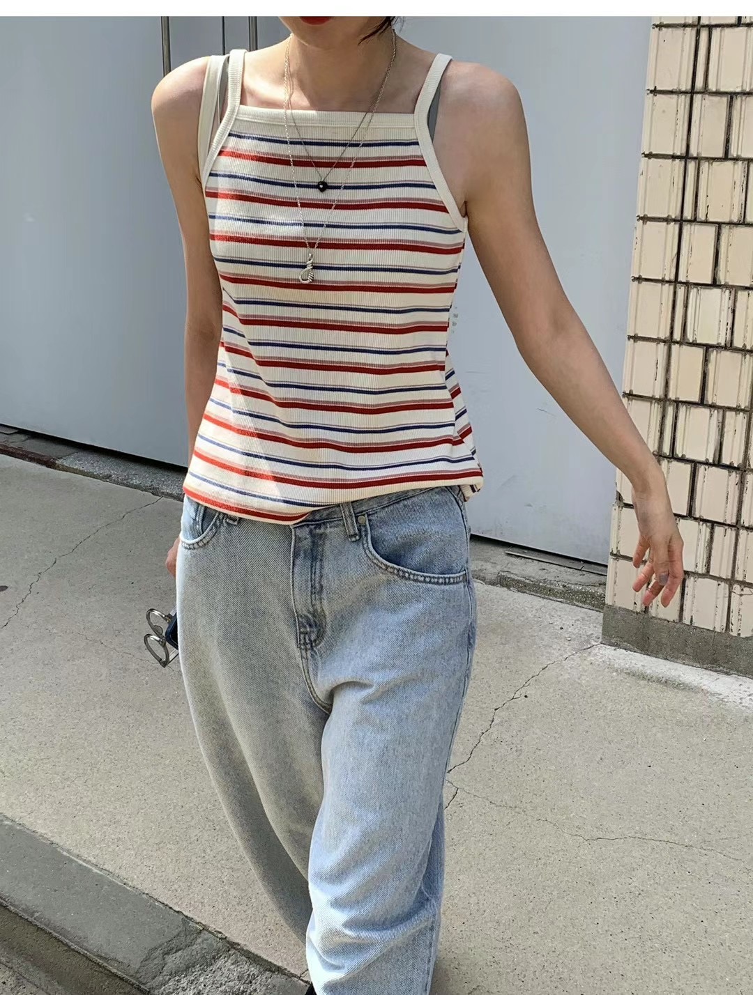 STAY韓國直郵東大門實拍女裝新品熱賣24春夏時尚吊帶背心STAY吊帶/背心