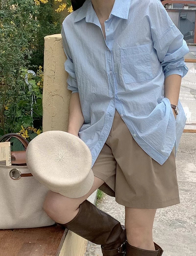 STAY韓國直郵東大門實拍女裝新品人氣時尚熱賣職業襯衫蕾絲衫STAY襯衫/蕾絲衫