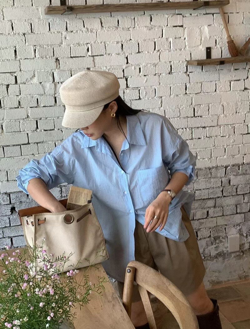STAY韓國直郵東大門實拍女裝新品人氣時尚熱賣職業襯衫蕾絲衫STAY襯衫/蕾絲衫