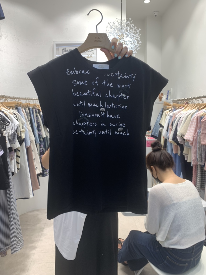 ABLE STUDIO直郵韓國代購女裝新品24春夏時尚休閑真品T恤CONFETTIT恤圖色2