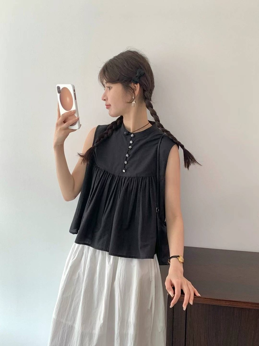EGG/DS訂貨周期長韓國直郵東大門實拍女裝新款休閑吊帶背心PROJECT ELF/ELF-L吊帶/背心