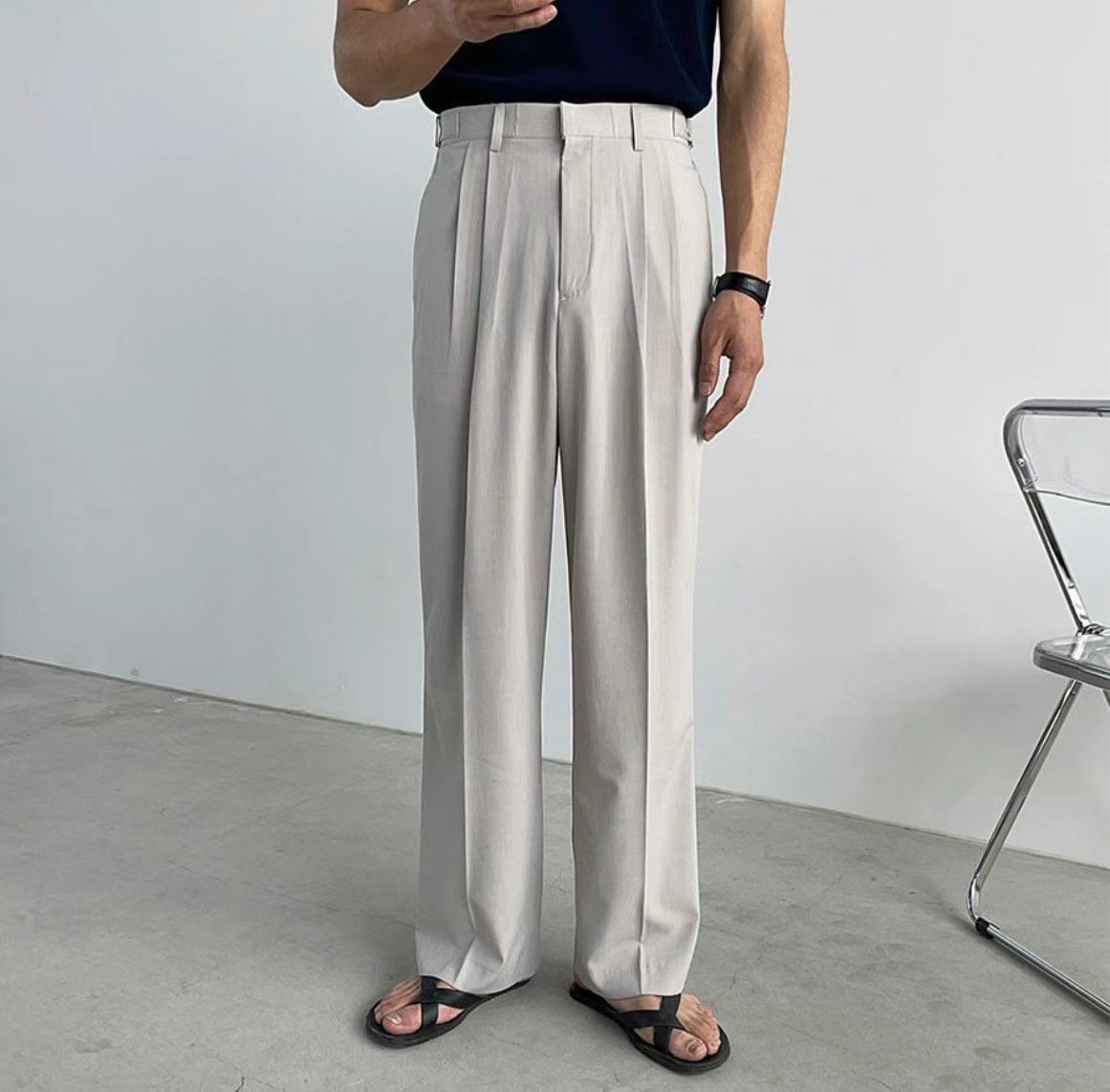 LEVARN韓國直郵女裝新款休閑真品熱賣職業時尚24春夏休閑褲LEVARN-男裝休閑褲圖色1