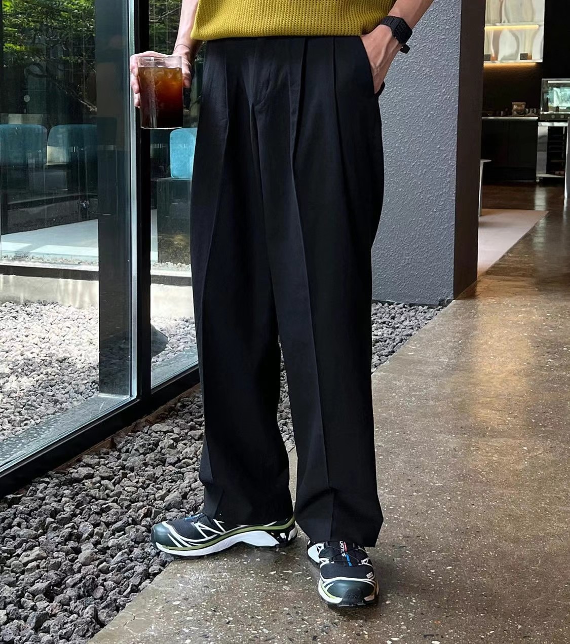 LEVARN韓國直郵東大門代購女裝新品職業真品休閑休閑褲亞麻LEVARN-男裝休閑褲圖色1