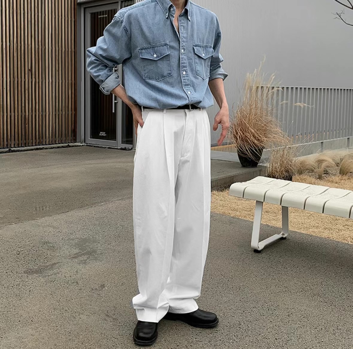 LEVARN韓國直郵東大門代購女裝新款人氣時尚24春夏休閑褲LEVARN-男裝休閑褲