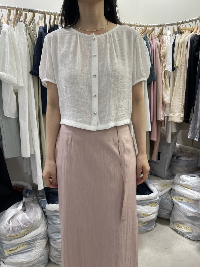 Sendtwo直郵韓國代購女裝新品時尚真品24春夏推薦襯衫蕾絲衫SENDTWO襯衫/蕾絲衫