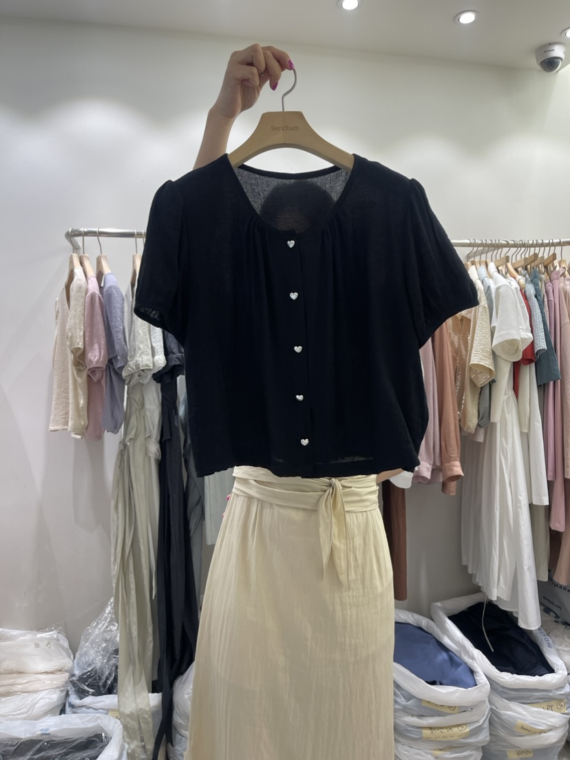 Sendtwo直郵韓國代購女裝新品時尚真品24春夏推薦襯衫蕾絲衫SENDTWO襯衫/蕾絲衫圖色5