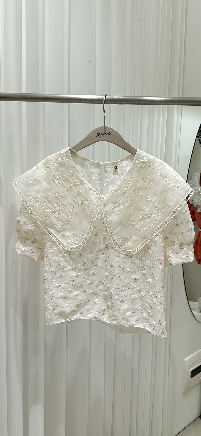 YARD韓國直郵東大門實拍女裝新品24春夏職業真品襯衫蕾絲衫YARD襯衫/蕾絲衫圖色2