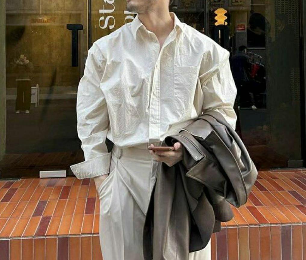 BRO韓國直郵東大門實拍女裝新品24春夏人氣時尚襯衫蕾絲衫BRO襯衫/蕾絲衫圖色2