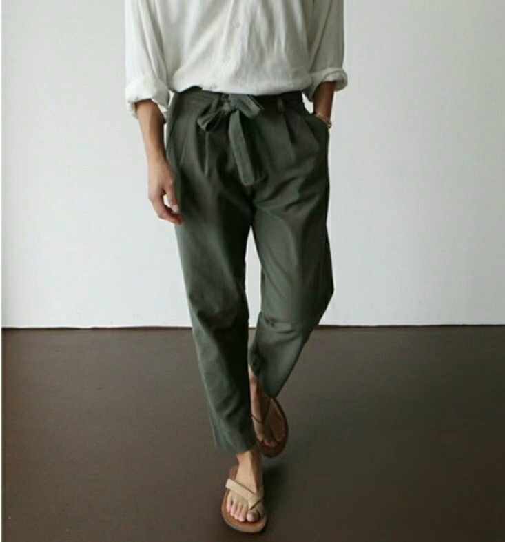 BRO韓國直郵東大門實拍女裝新品休閑時尚職業推薦熱賣休閑褲BRO休閑褲圖色1