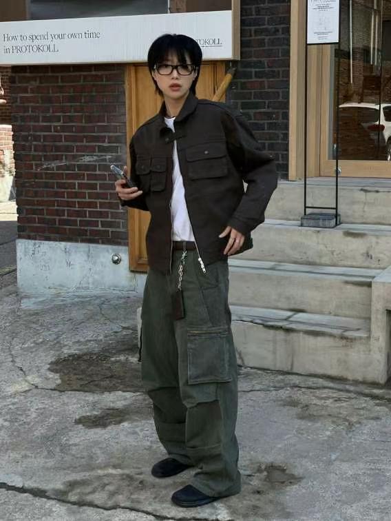 OASIS韓國直郵女裝新款時尚真品推薦熱賣休閑人氣休閑褲工裝褲OASIS休閑褲圖色1