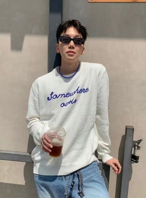 OASIS韓國直郵東大門代購女裝新款人氣真品24春夏針織衫刺繡OASIS針織衫圖色2