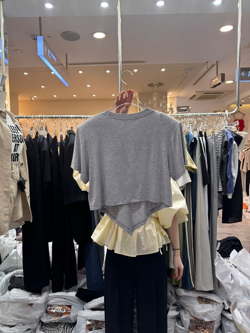 Workshop韓國直郵東大門實拍女裝新款24春夏真品職業熱賣T恤Work_shopT恤