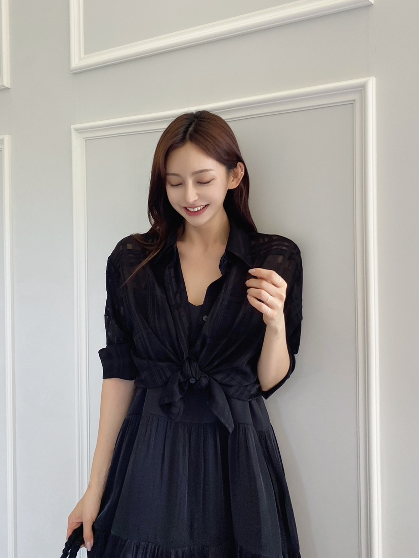 CLOTH韓國直郵東大門實拍女裝新品時尚真品人氣襯衫蕾絲衫透視CLOTH襯衫/蕾絲衫