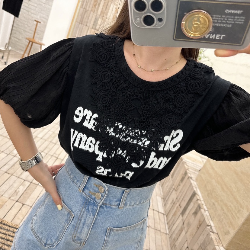 LOVABLE直郵韓國代購女裝新款時尚熱賣職業24春夏真品T恤LOVABLET恤
