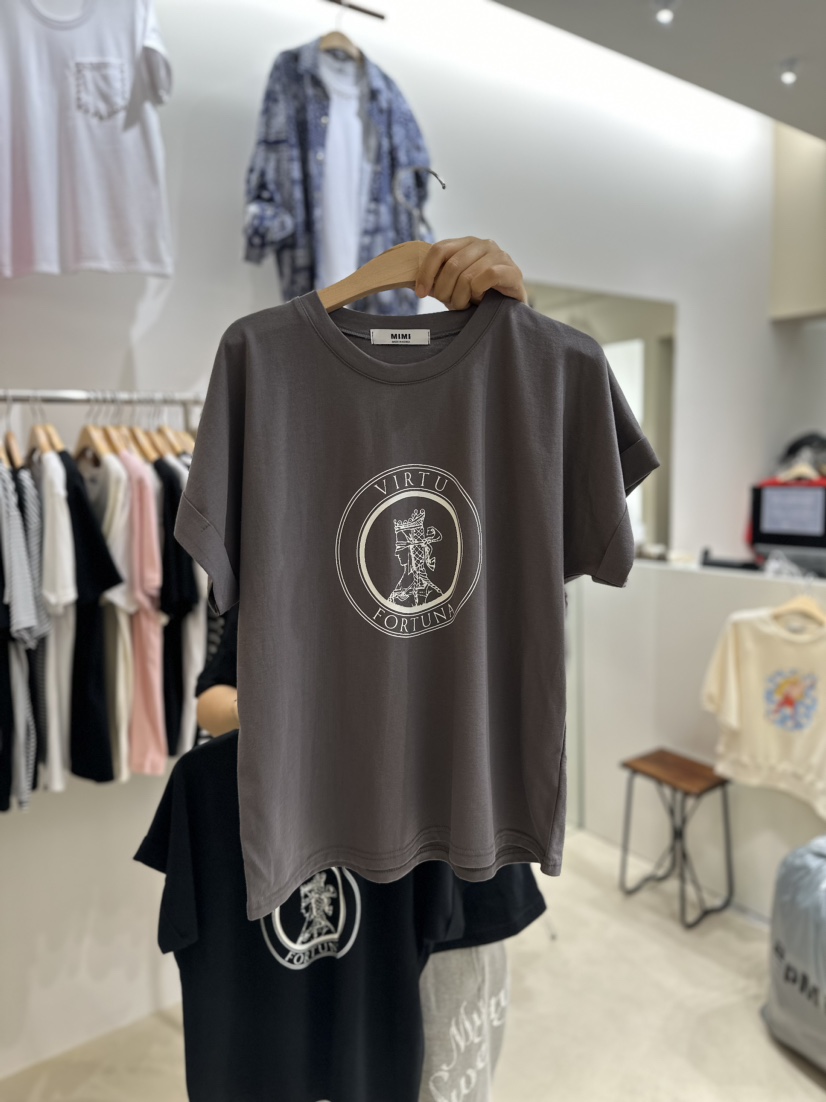 MIMI直郵韓國代購女裝新品休閑人氣推薦24春夏真品職業T恤101SHOWROOM/AYCET恤圖色1