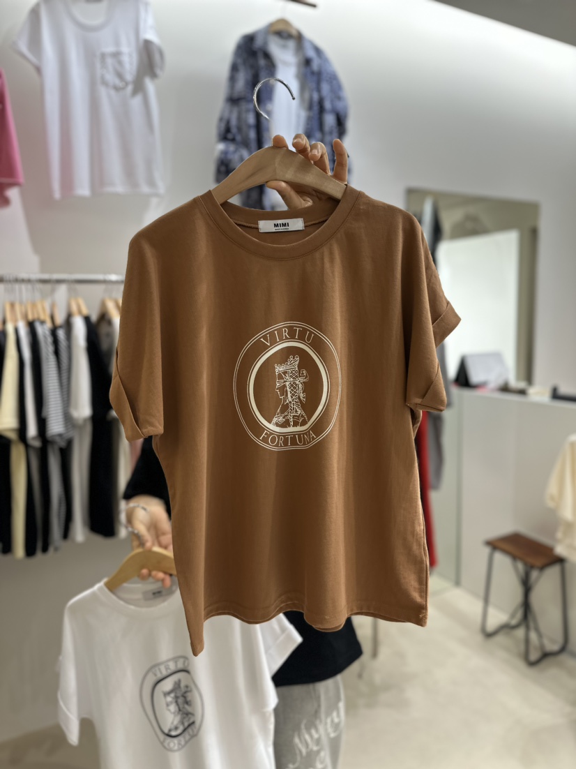 MIMI直郵韓國代購女裝新品休閑人氣推薦24春夏真品職業T恤101SHOWROOM/AYCET恤圖色2