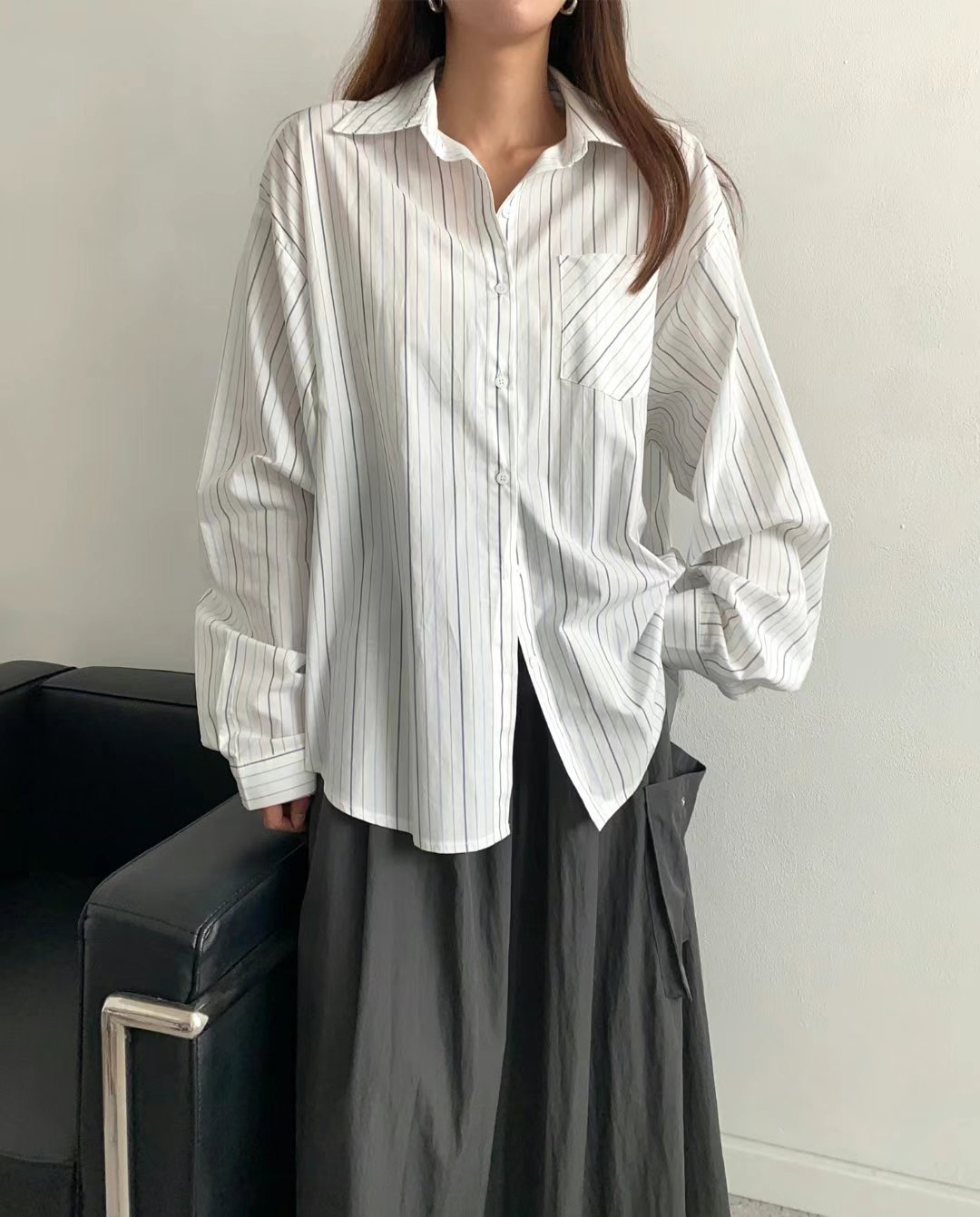 MODNEY直郵韓國代購女裝新品推薦24春夏休閑真品襯衫蕾絲衫TWOWAY襯衫/蕾絲衫