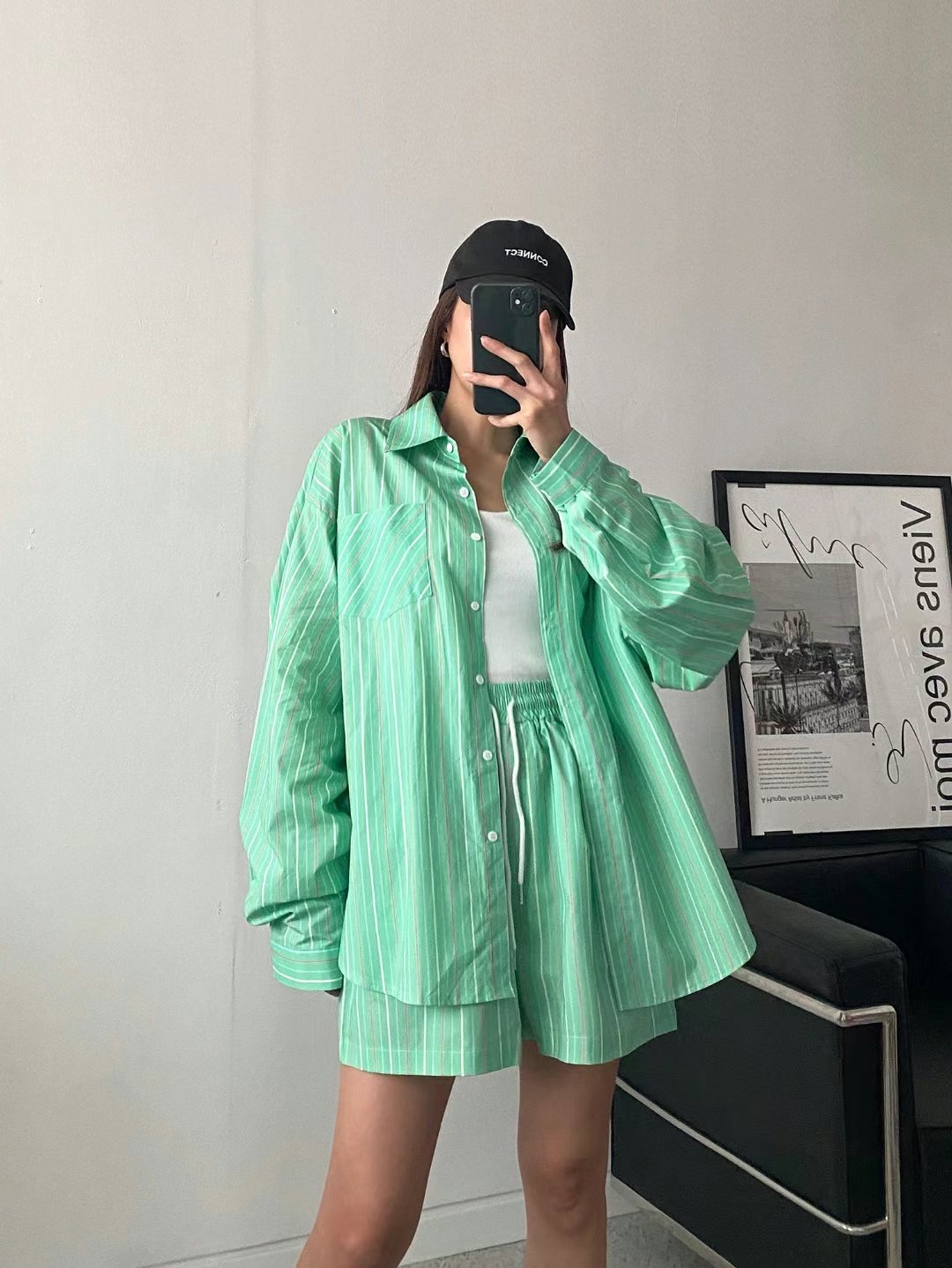 MODNEY直郵韓國代購女裝新品推薦24春夏休閑真品襯衫蕾絲衫TWOWAY襯衫/蕾絲衫圖色2