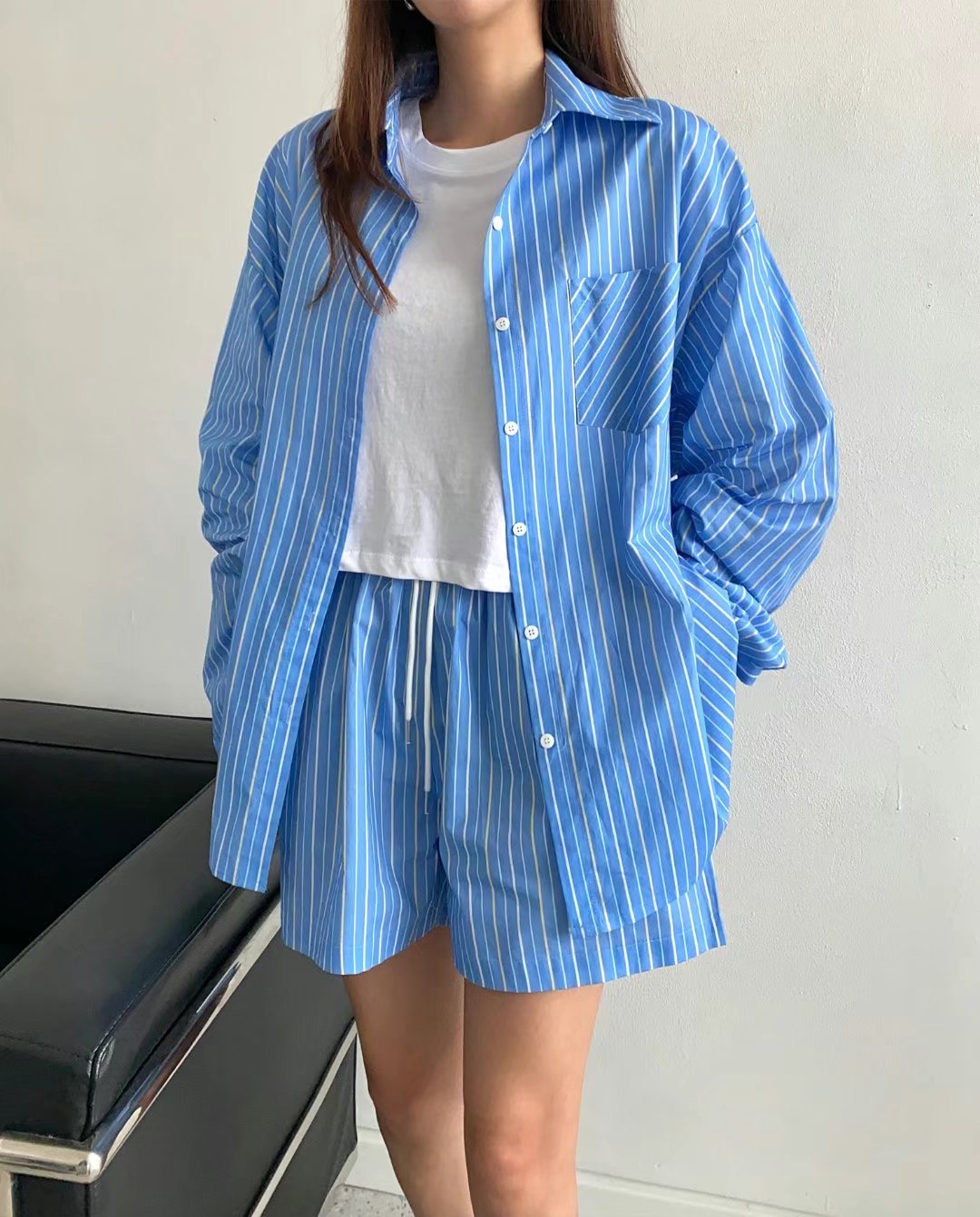 MODNEY直郵韓國代購女裝新品推薦24春夏休閑真品襯衫蕾絲衫TWOWAY襯衫/蕾絲衫圖色3