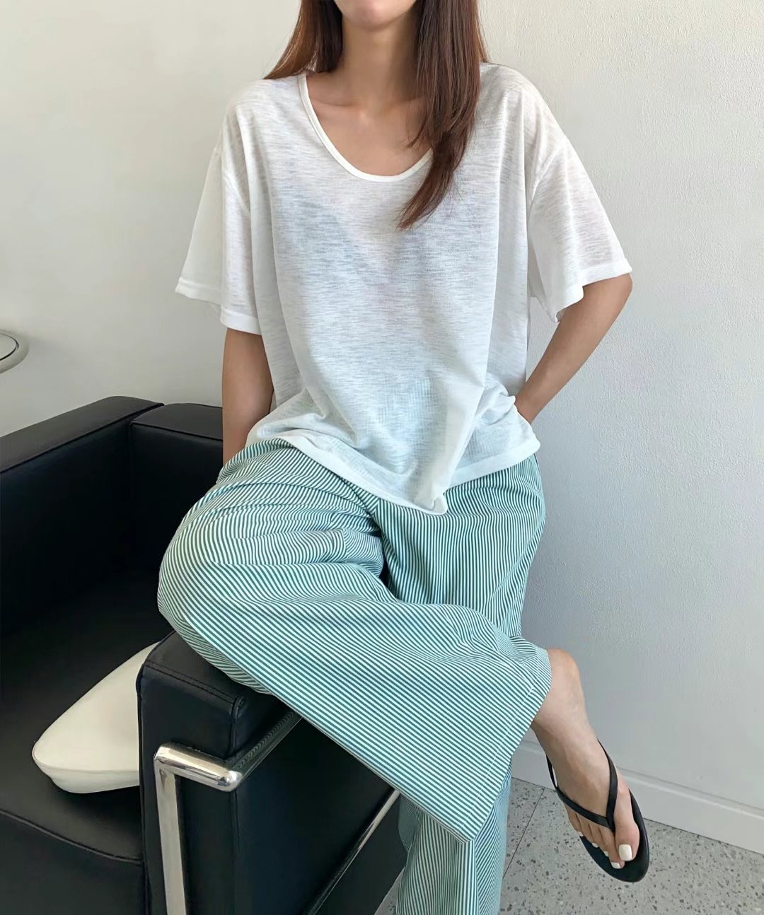 MODNEY韓國直郵女裝新品休閑推薦真品職業人氣熱賣時尚24春夏T恤TWOWAYT恤