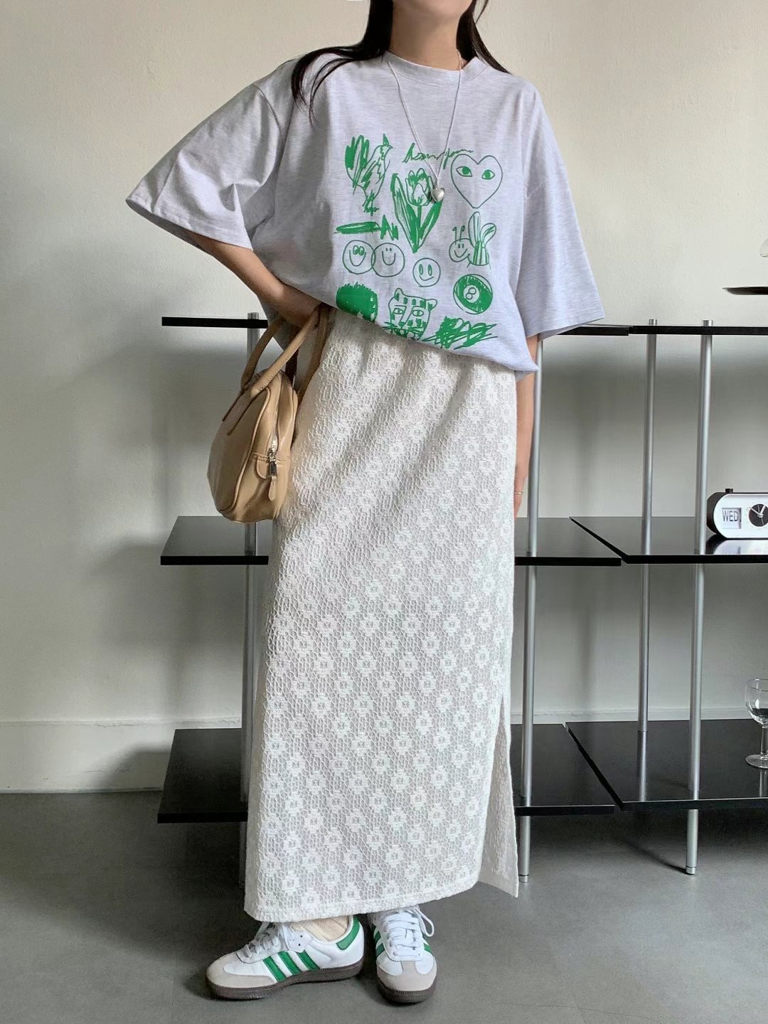 MODNEY韓國直郵東大門代購女裝新款休閑推薦職業真品時尚長裙TWOWAY長裙圖色2